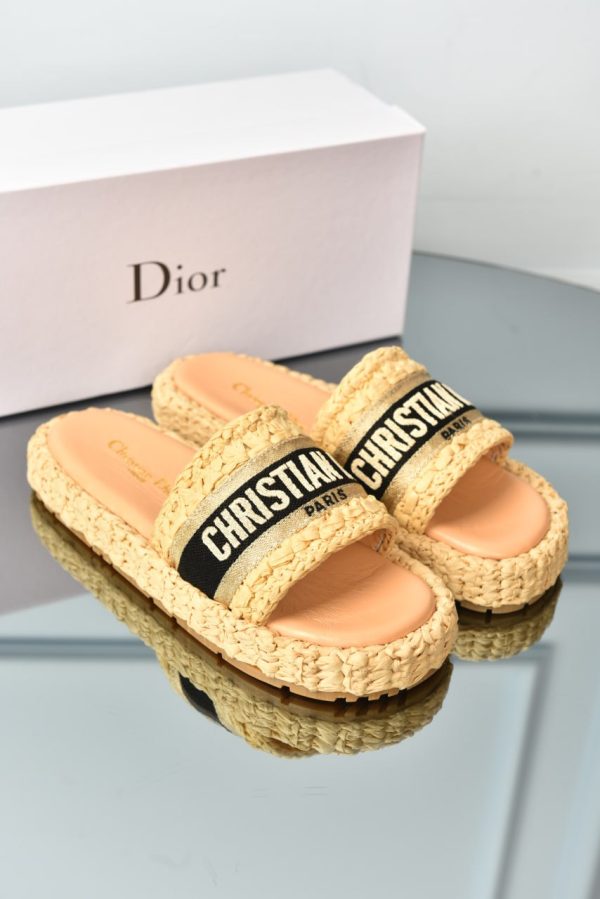 Dway Slide Woven Platform Sandal