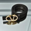 Garavani VLogo Crystal Buckle Leather Belt