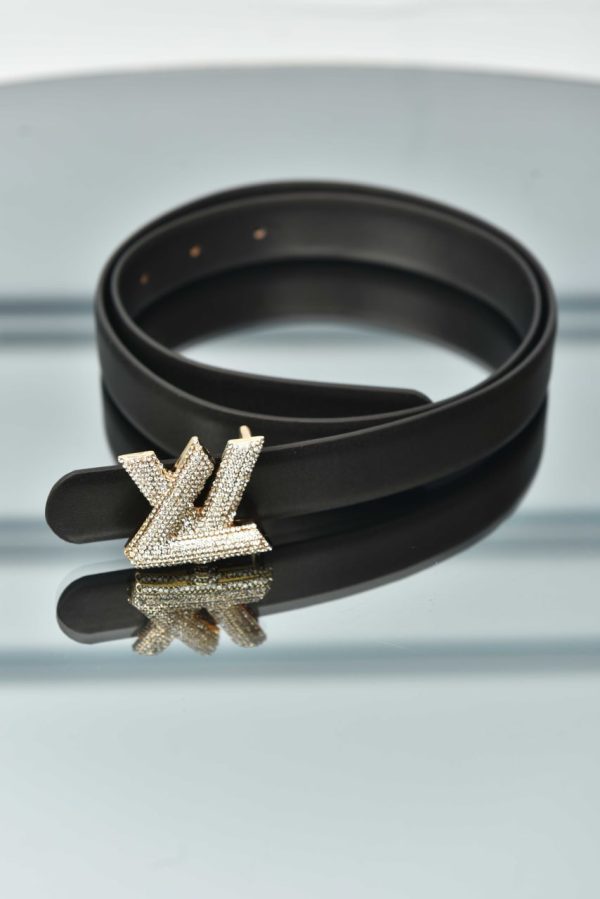Initiales Belt With Crystal Buckle