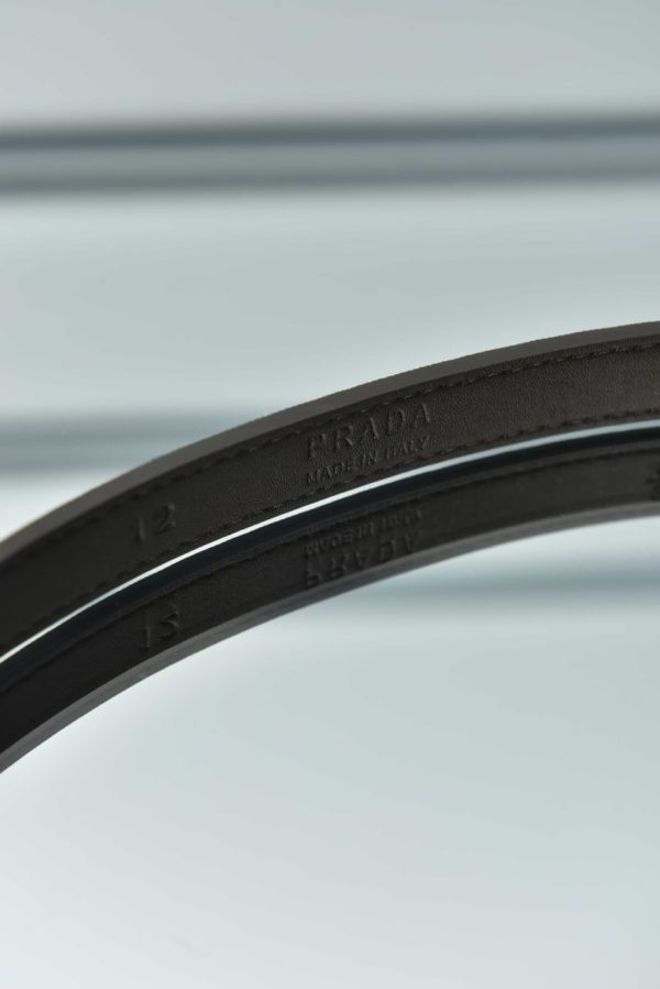 Lettering Logo Saffiano Leather Belt - Image 3