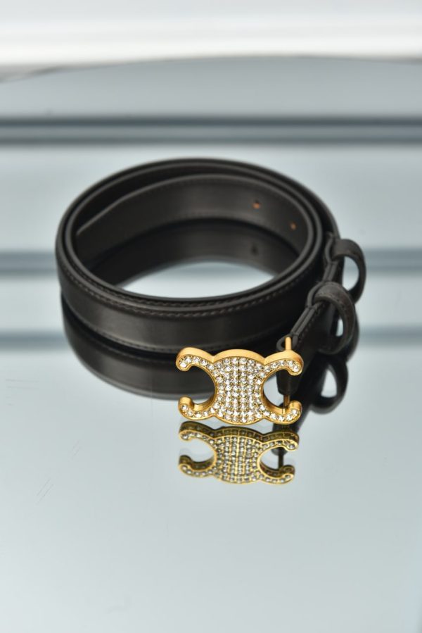 Triomphe Belt With Crystal Buckle